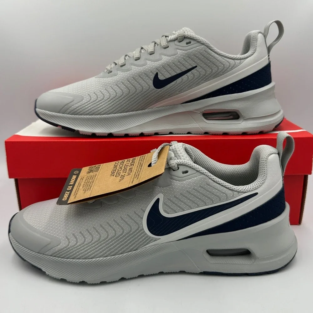 Nike Air Max Nuaxis Grey Navy Running Sneakers NIB Men 8‎ Wmn 9.5 FD4329-003